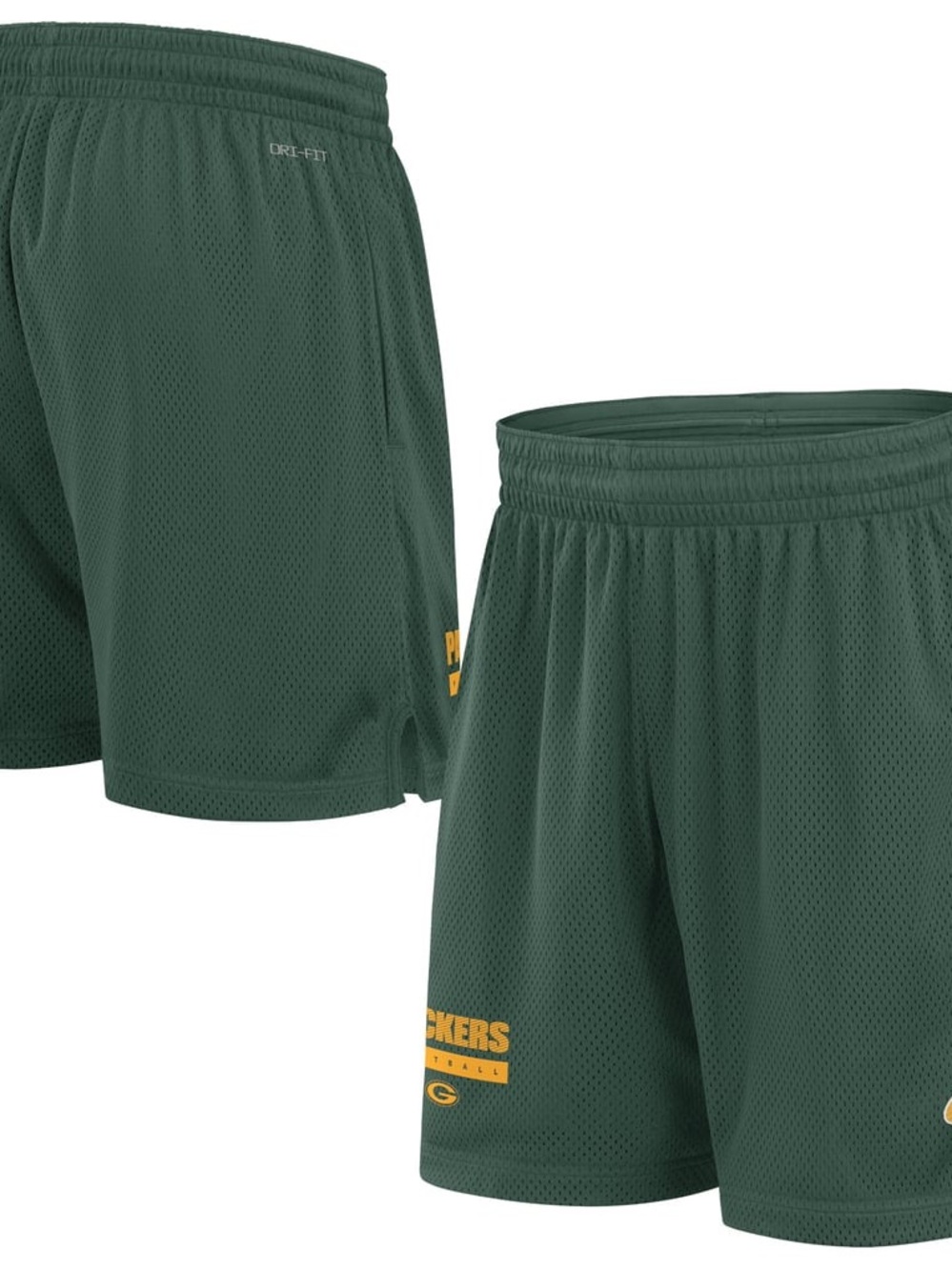 Nike Green Green Bay Packers Mesh Athletic Shorts XL